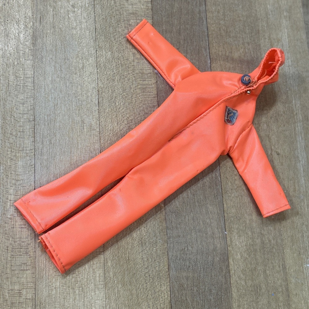 Vintage 1971 Mego Action Jackson Frogman Orange Hooded Jumpsuit Scuba Outfit